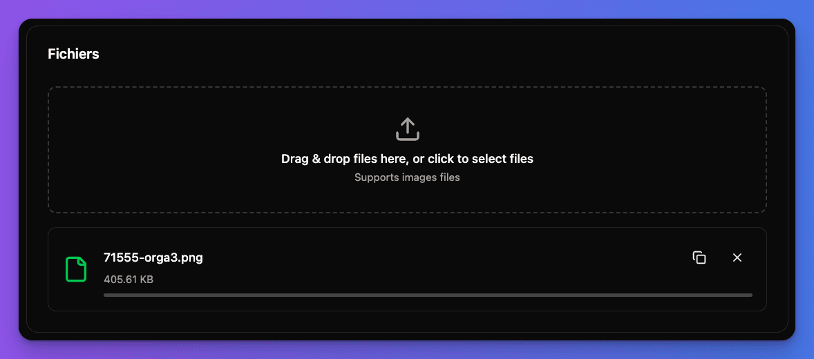 Blog file management interface